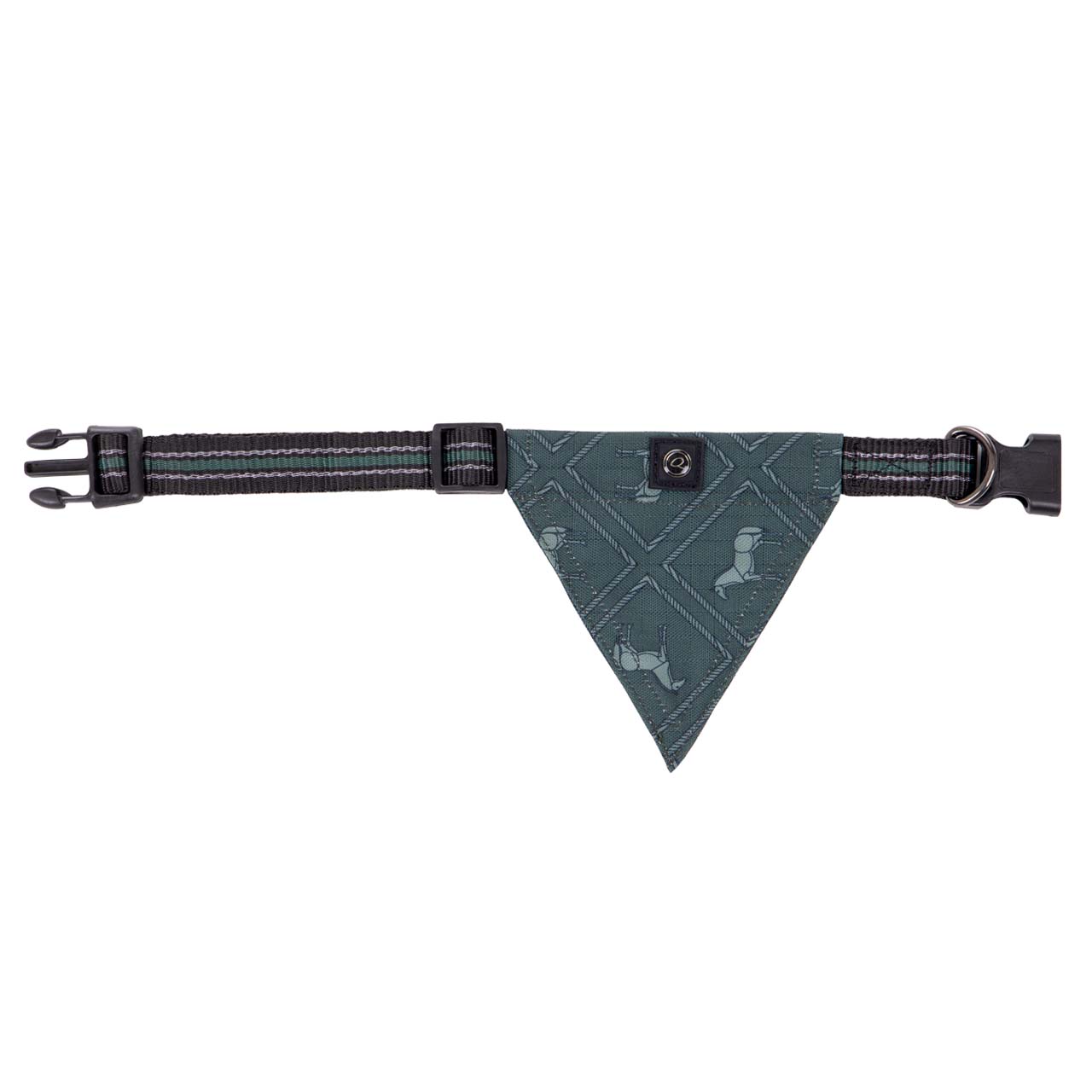 QHP Hundehalsband mit Bandana Collection - emerald, Größe XS