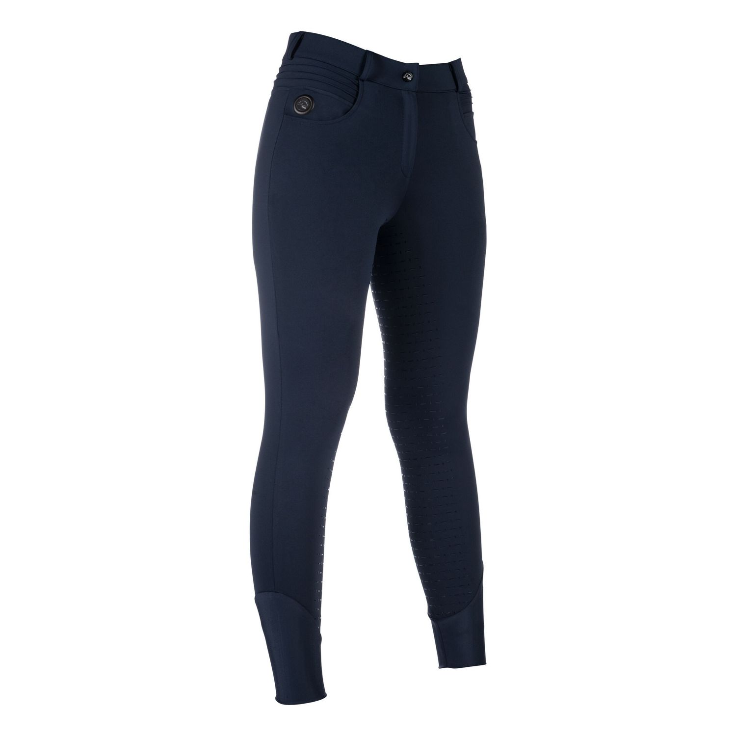 HKM Heizreithose Comfort Style Silikon Vollgrip Damen - dunkelblau, Größe 42