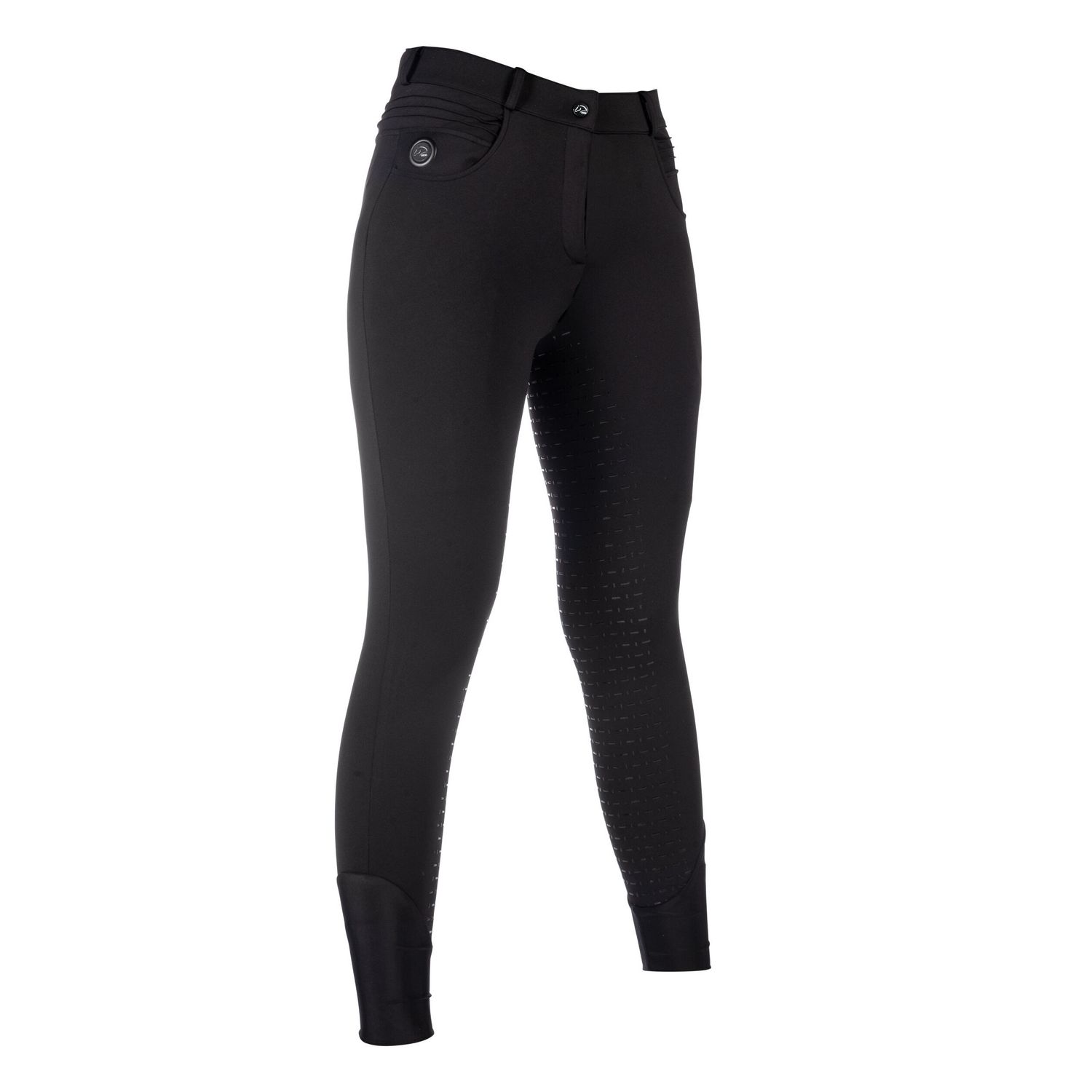 HKM Heizreithose Comfort Style Silikon Vollgrip Damen - schwarz, Größe 38