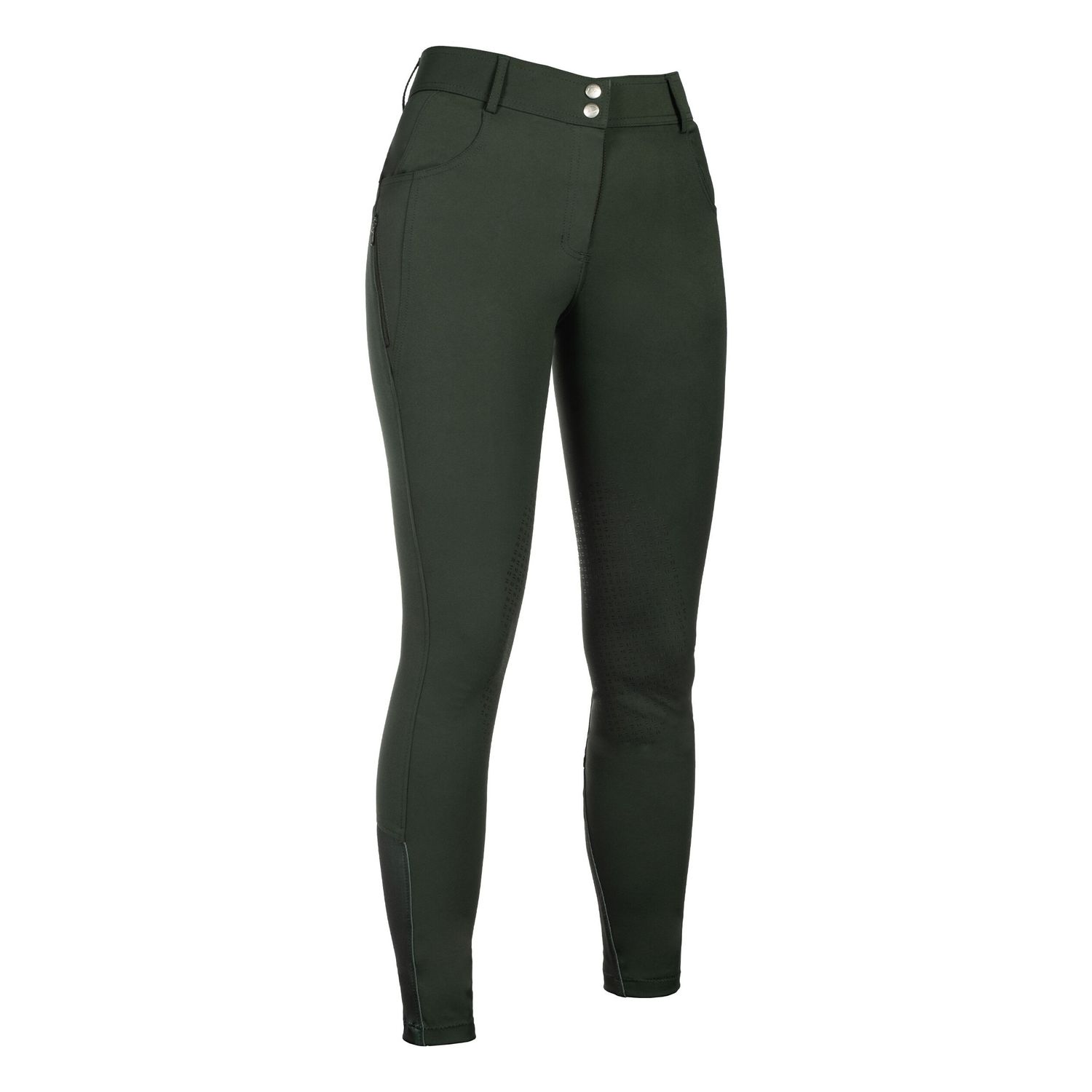 HKM Reithose Ari Mid Rise Silikon-Kniebesatz Damen - oliv, Größe 50