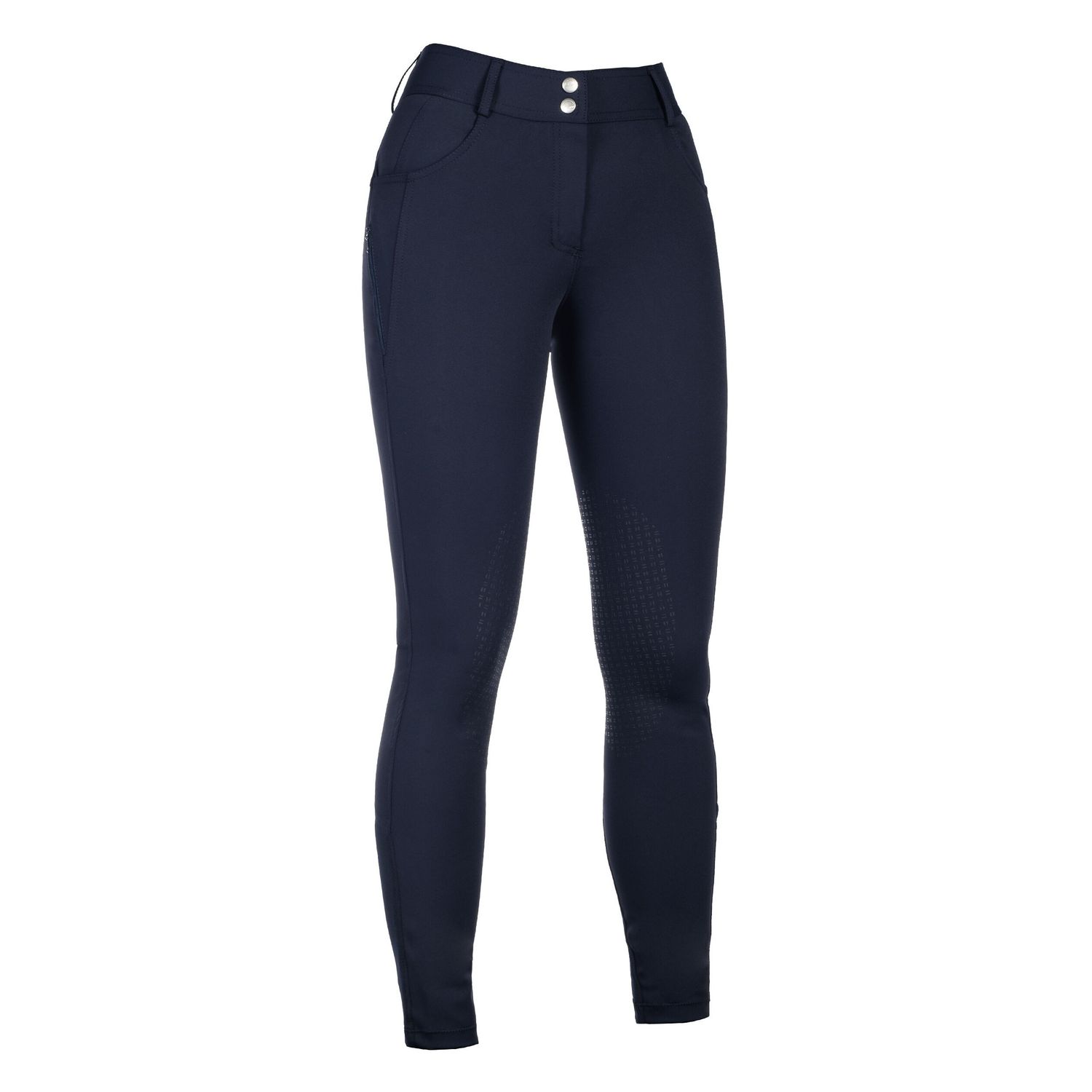 HKM Reithose Ari Mid Rise Silikon-Kniebesatz Damen - blau, Größe 32
