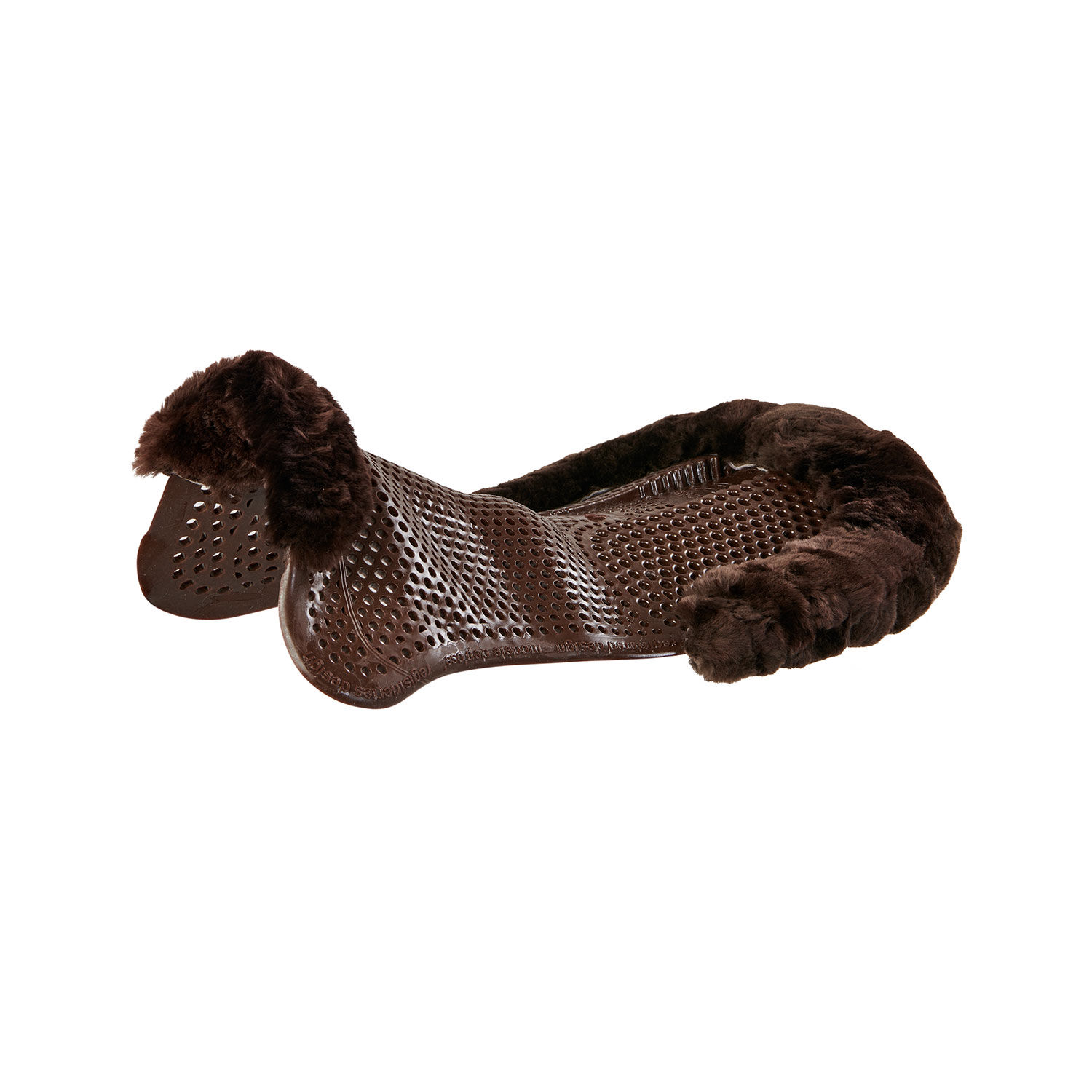 Acavallo Gel Pad hinten erhöht mit Schaffell - brown/brown