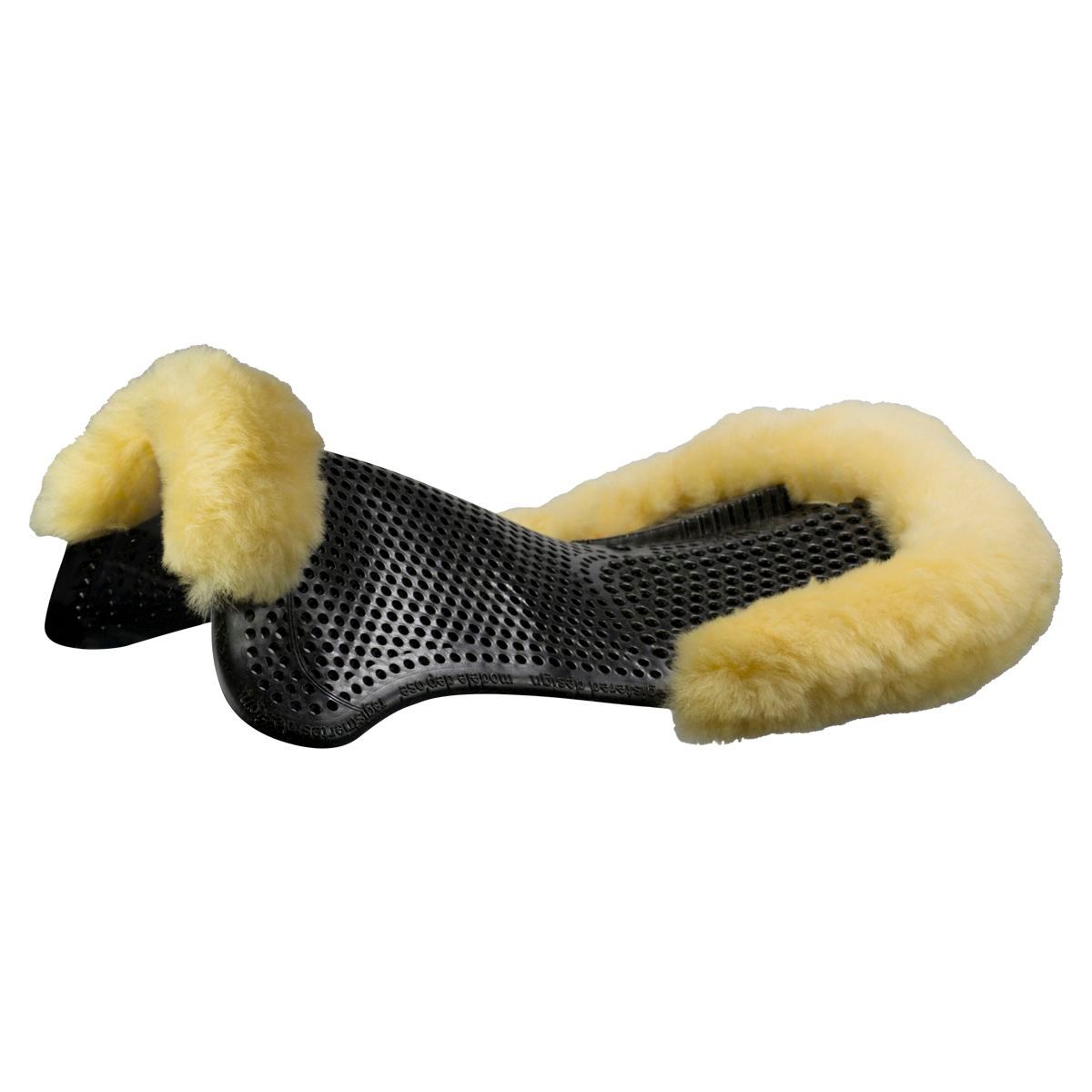 Acavallo Gel Pad hinten erhöht mit Schaffell - black/natural