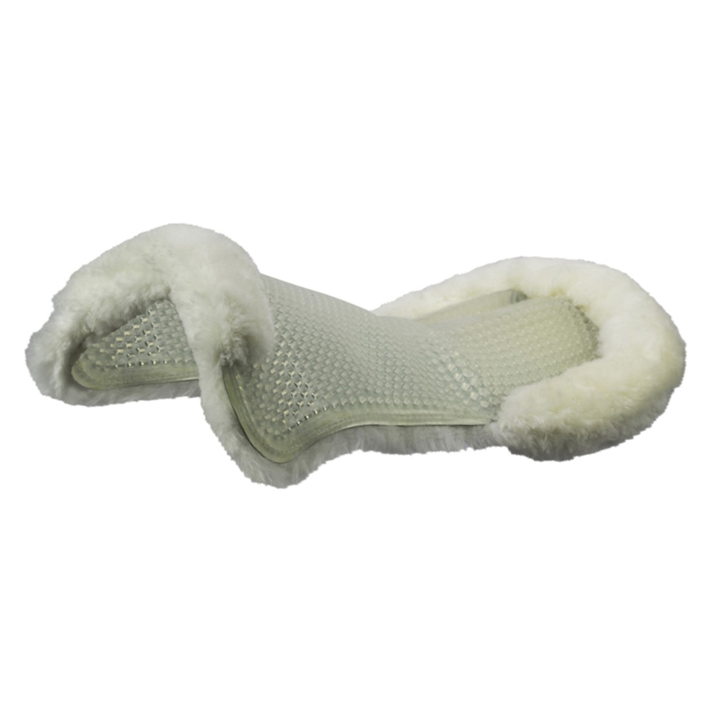 Acavallo Gel Pad hinten erhöht Schaffellunterseite - transparent/white