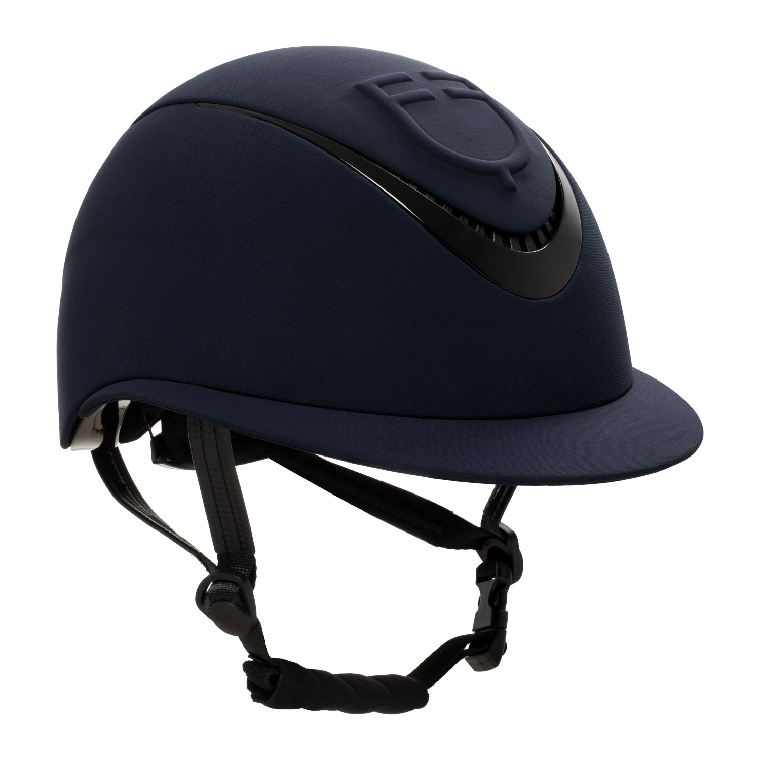 Equestro Damen Reithelm mit breitem Visir - navy, Größe M (55-57 cm)