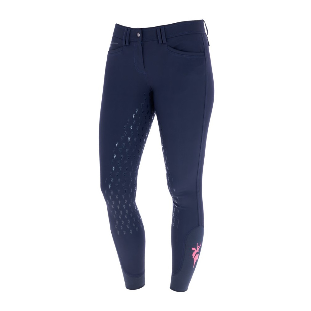 Covalliero Janne x PinkRibbon Fullgrip Reithose Damen - dark navy, Größe 46