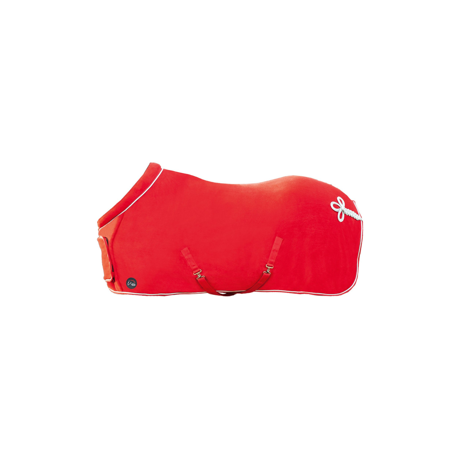 HKM Abschwitzdecke mit Kragen - rot, Größe 145 cm