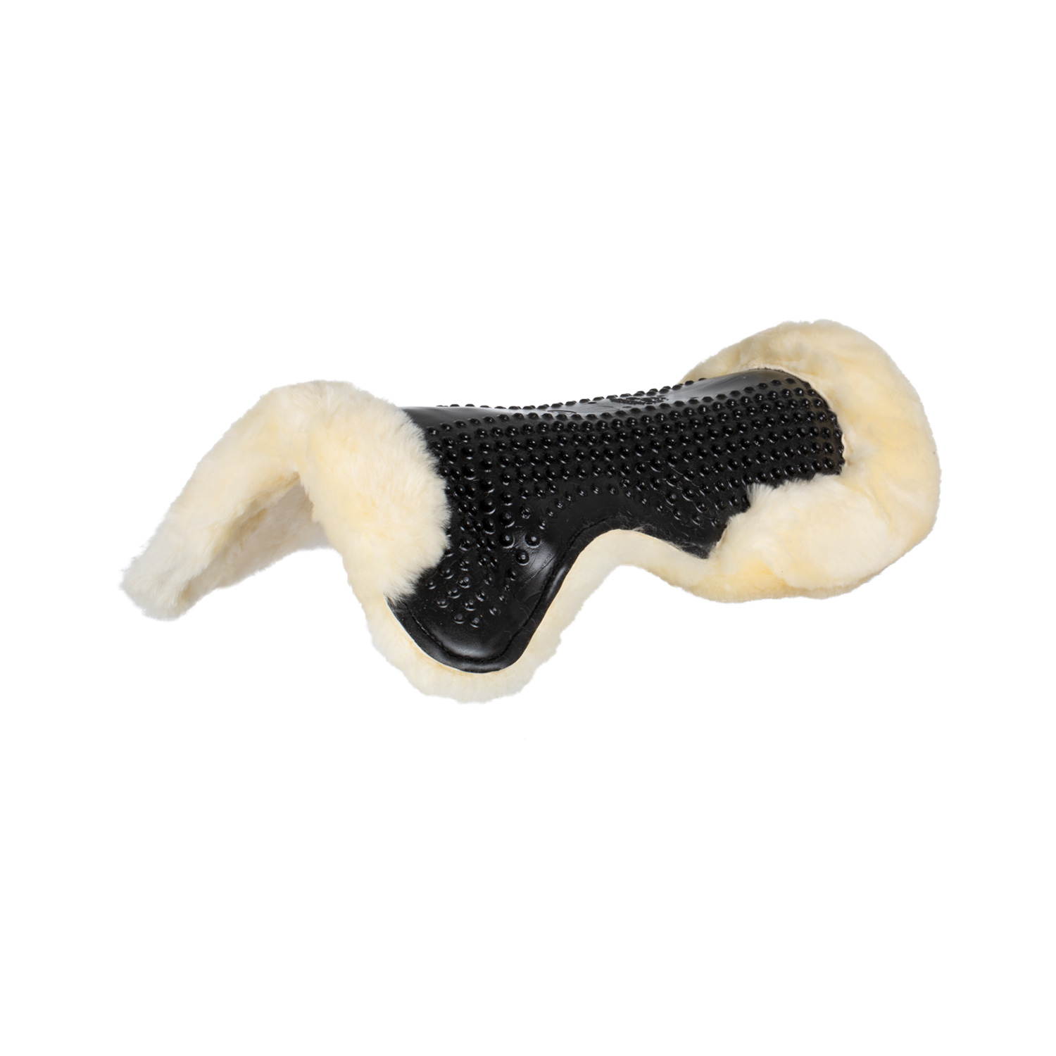 Acavallo Gel Pad Massage mit Schaffellunterseite - black/natural