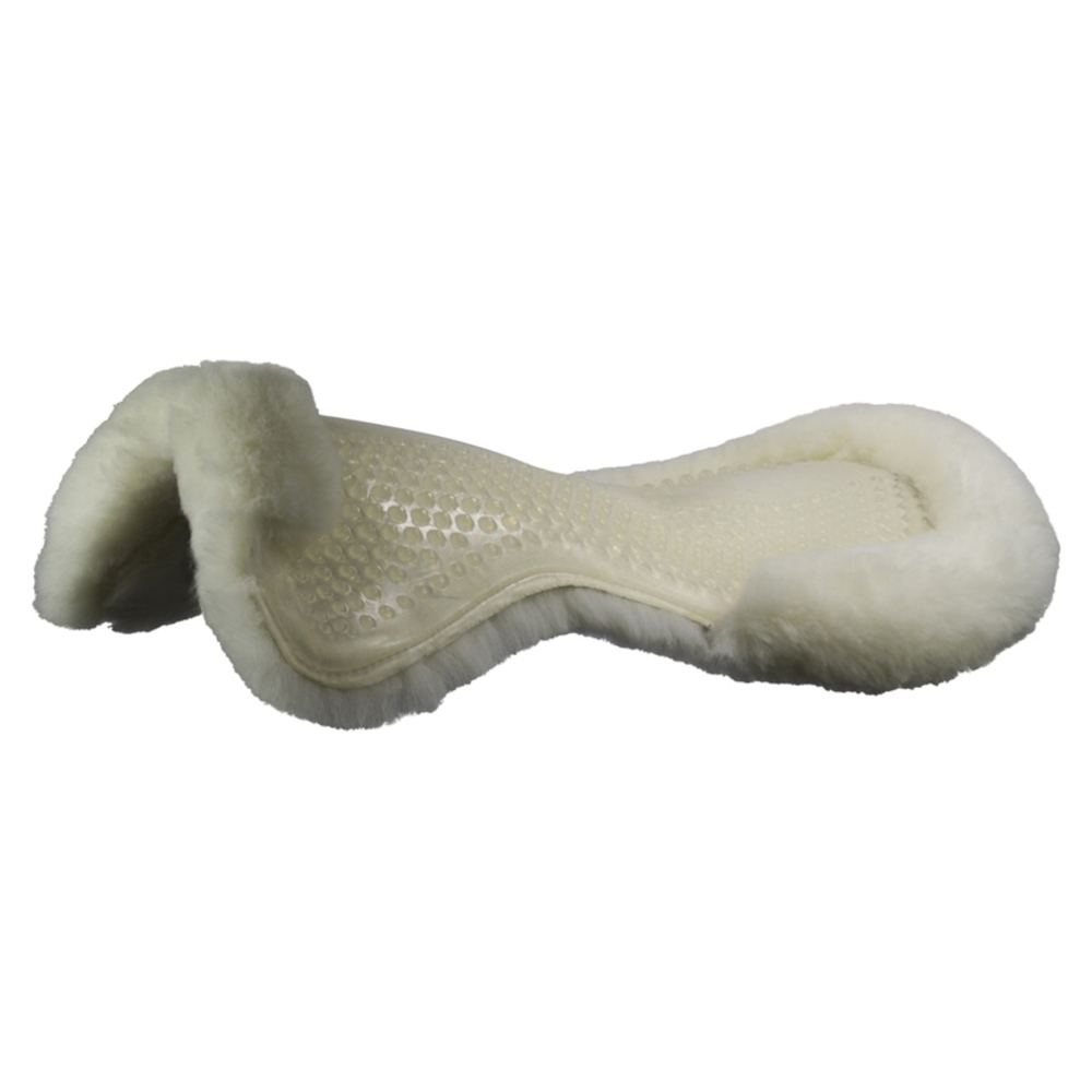 Acavallo Gel Pad Massage mit Schaffellunterseite - transparent/white