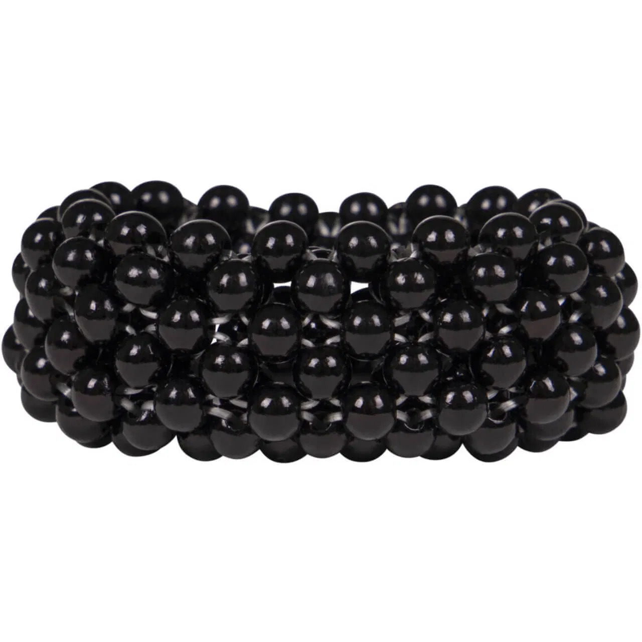 QHP Knotenband Beads - schwarz
