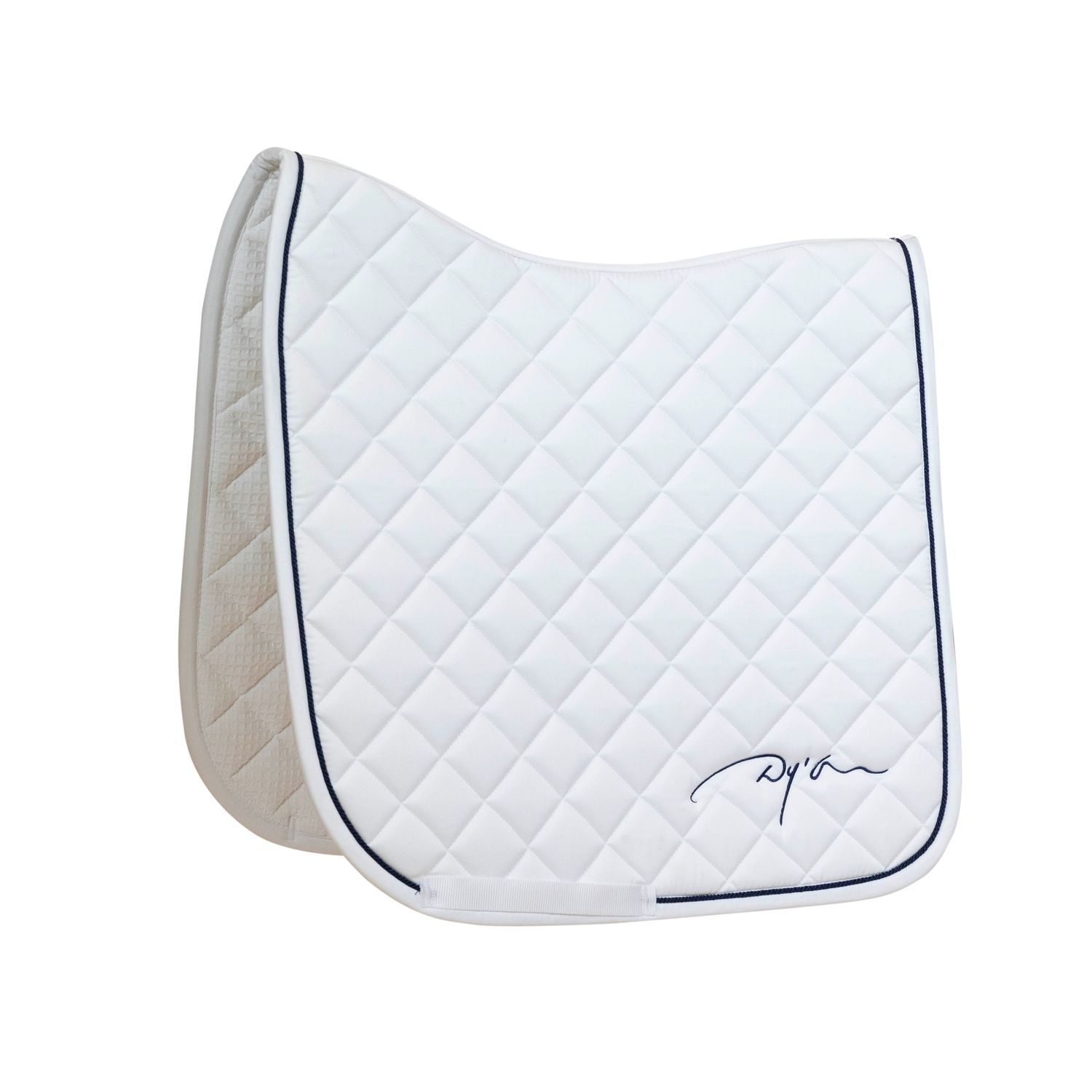 Dyon Diamond Dressurschabracke - weiß, Größe Warmblut