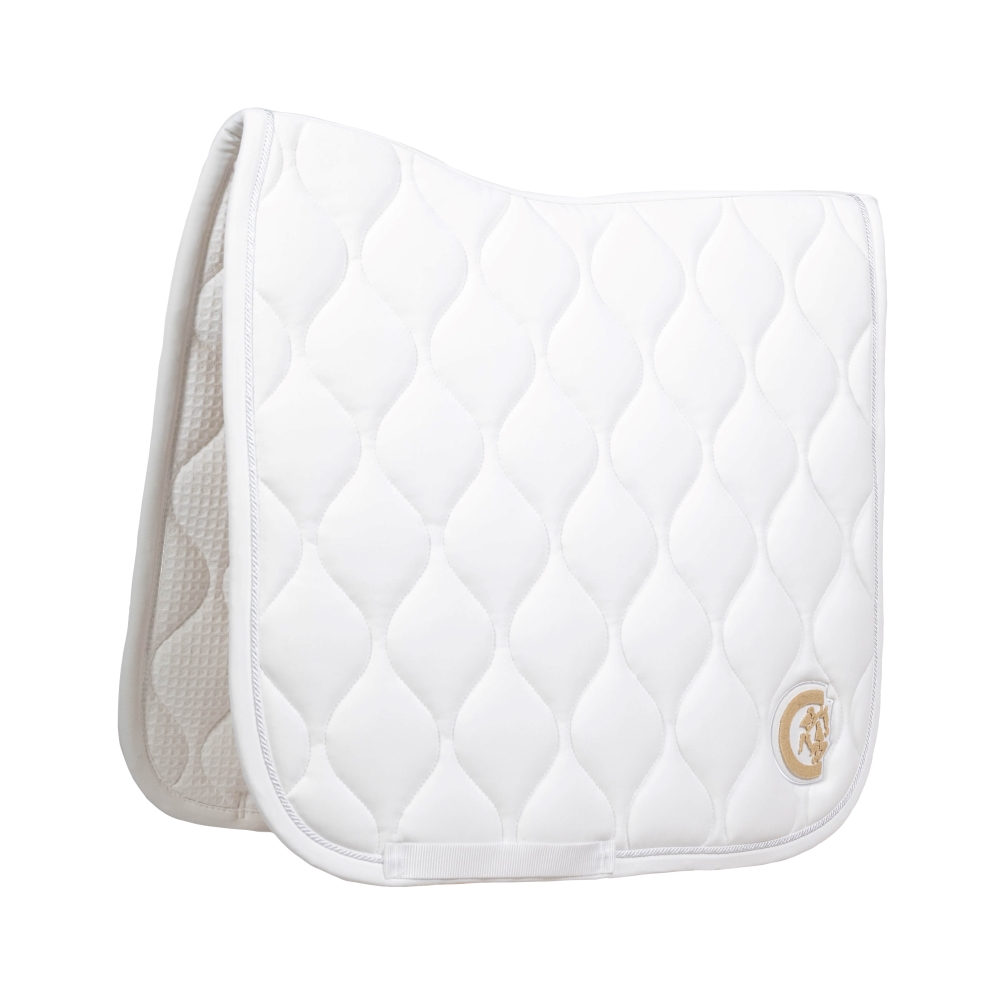 Kentucky Horsewear Schabracke Wave 3D Logo - white, Größe Dressur