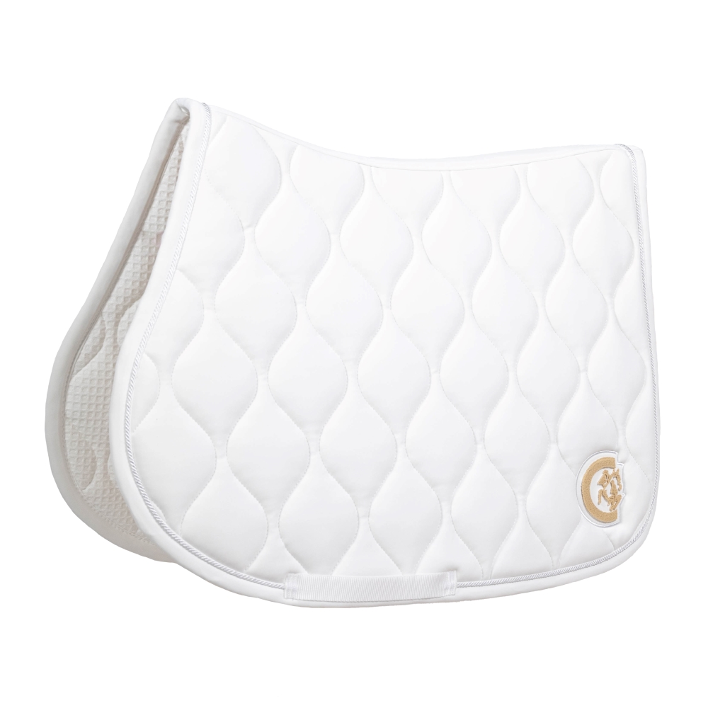 Kentucky Horsewear Schabracke Wave 3D Logo - white, Größe Springen