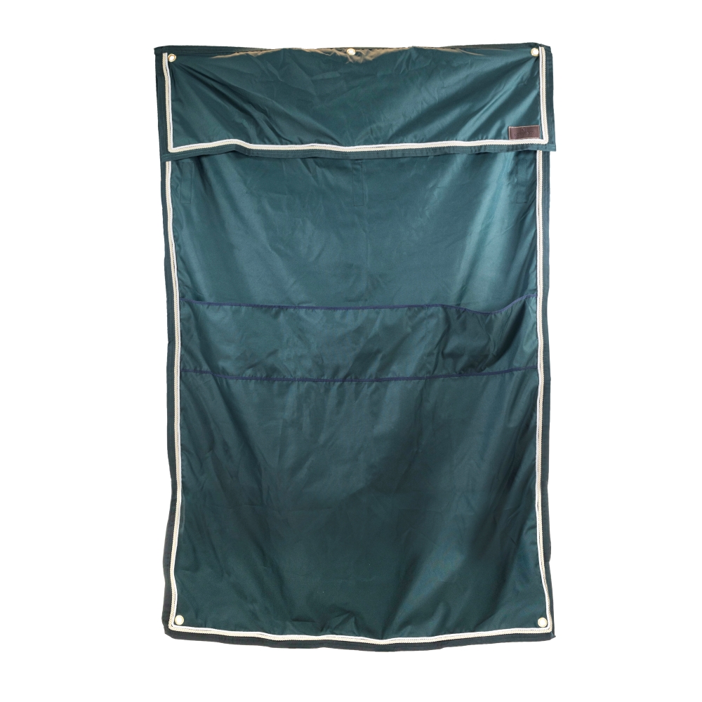Kentucky Horsewear Boxenwandvorhang wasserdicht classic mit Taschen 135x200cm - dark green