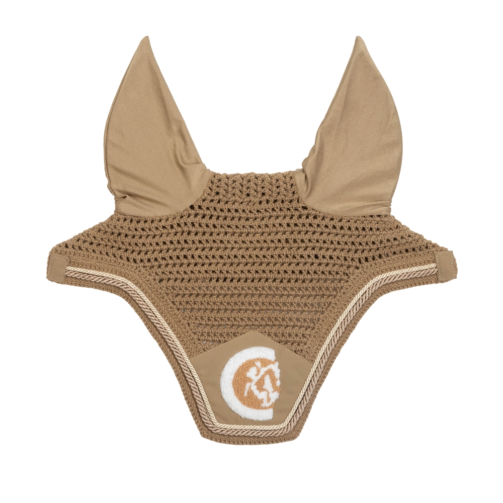 Kentucky Horsewear Fliegenohren Wellington 3D Logo - beige, Größe Full