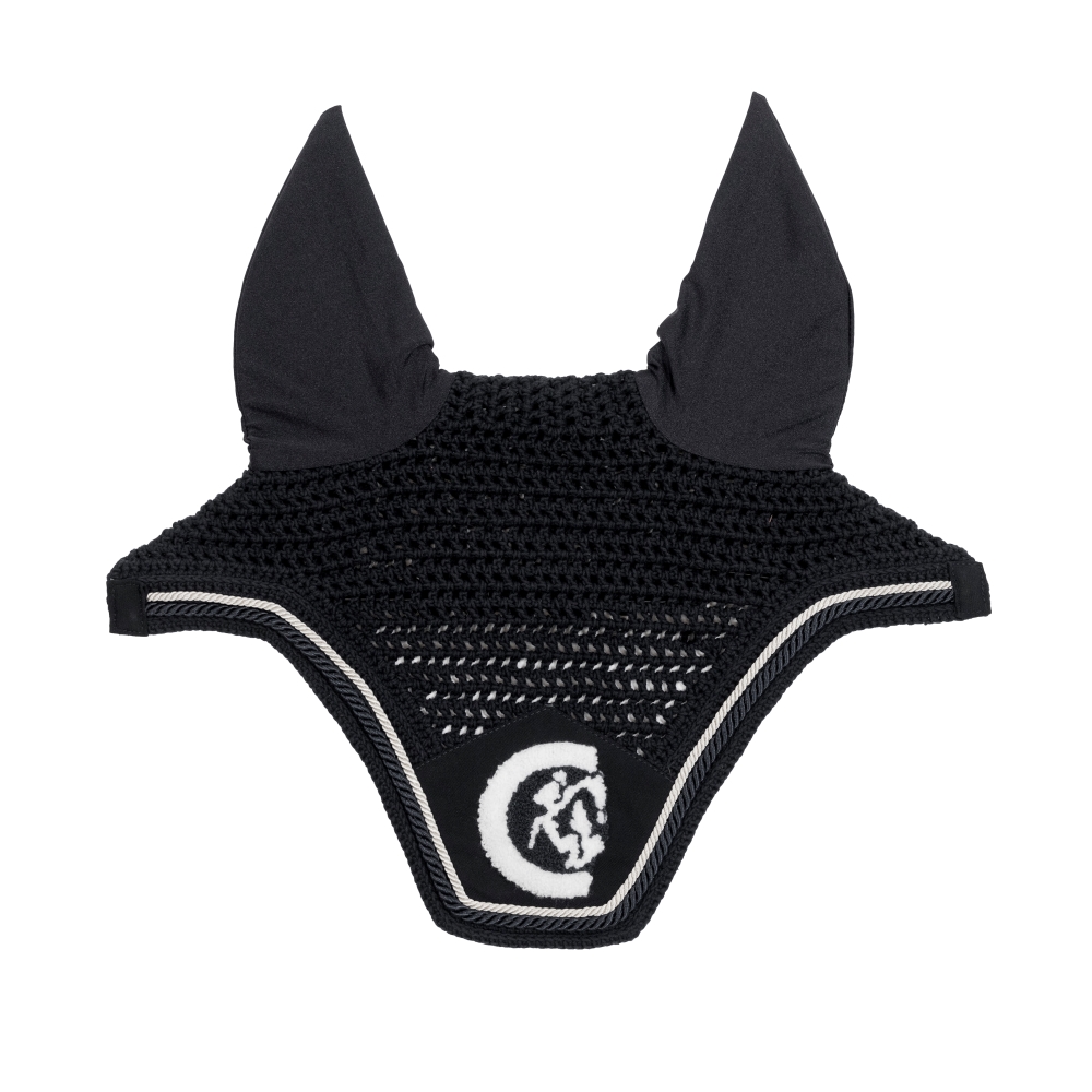 Kentucky Horsewear Fliegenohren Wellington 3D Logo - black, Größe Full