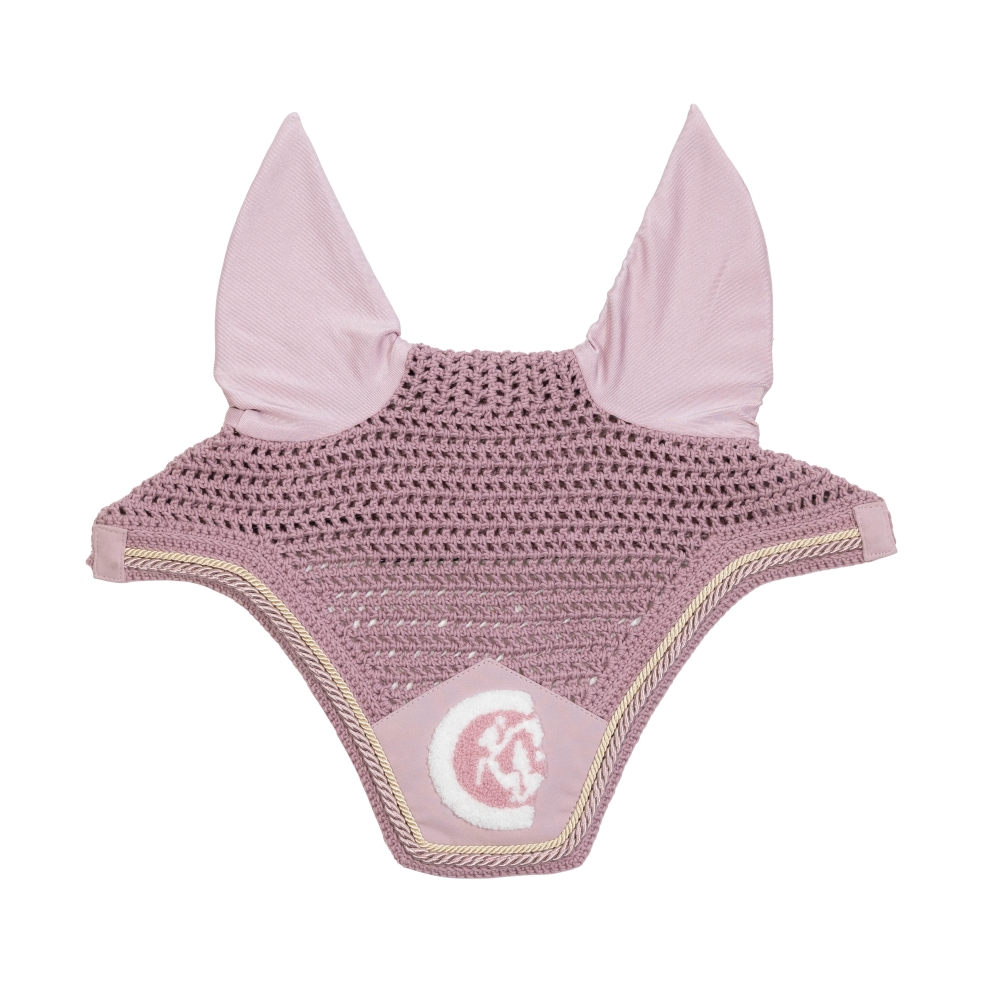 Kentucky Horsewear Fliegenohren Wellington 3D Logo - light rose, Größe Full