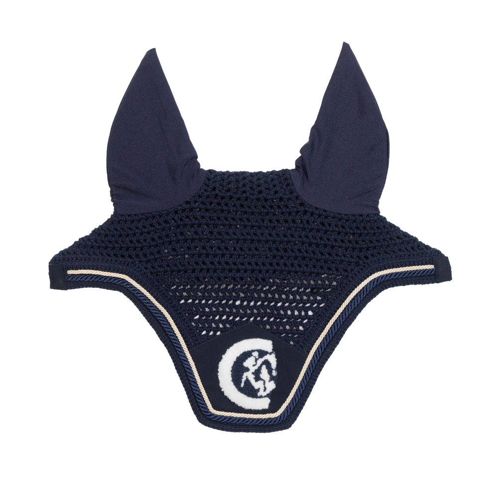 Kentucky Horsewear Fliegenohren Wellington 3D Logo - navy, Größe Full