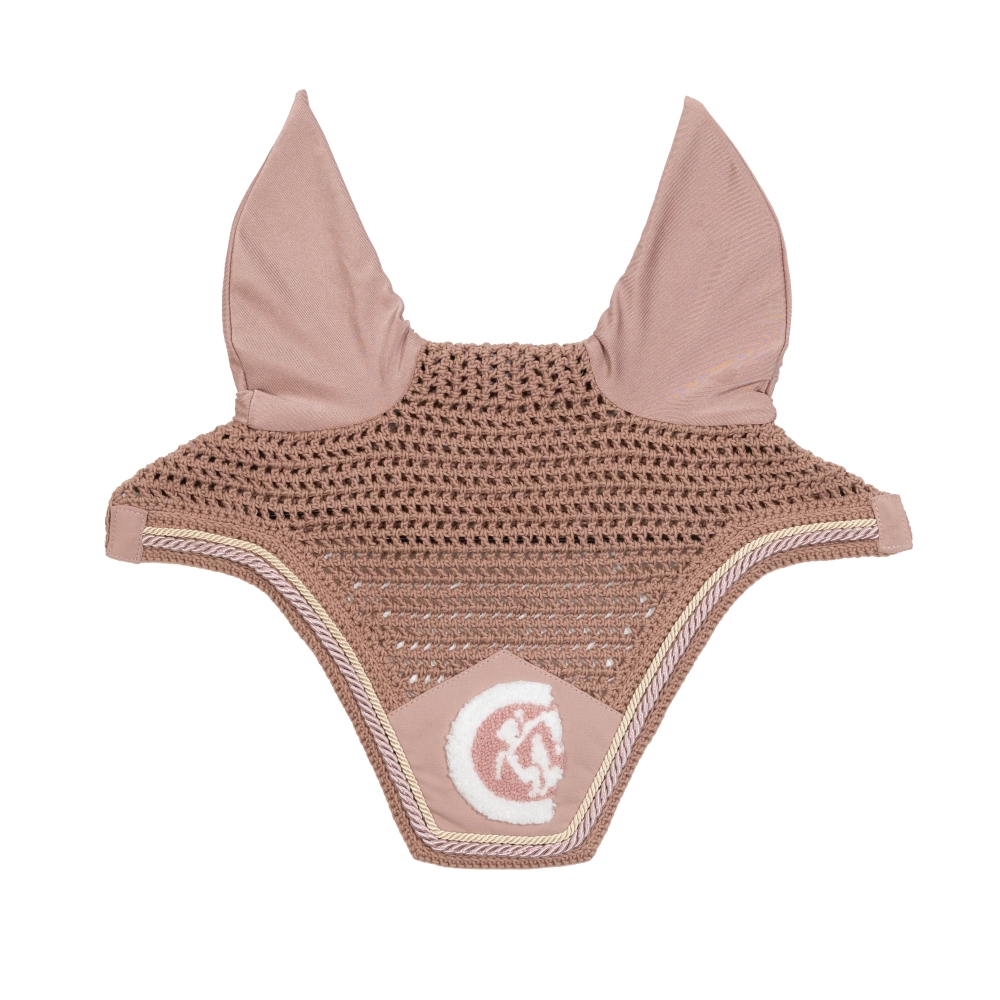 Kentucky Horsewear Fliegenohren Wellington 3D Logo - old rose, Größe Full