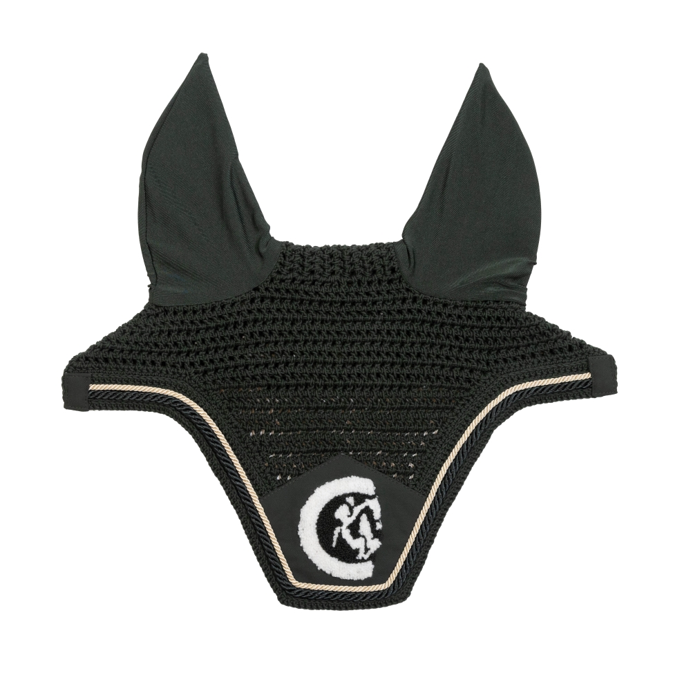 Kentucky Horsewear Fliegenohren Wellington 3D Logo - pine green, Größe Full