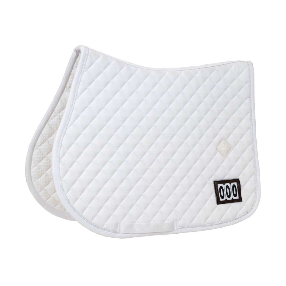 Kentucky Horsewear Schabracke Diamond Turnier mit 2 Startummern - white, Größe Springen