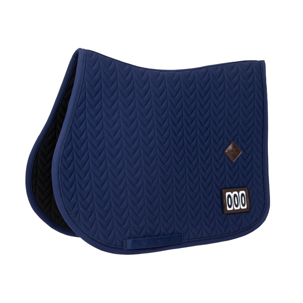 Kentucky Horsewear Schabracke Fishbone Turnier mit 2 Nummern - navy, Größe Springen