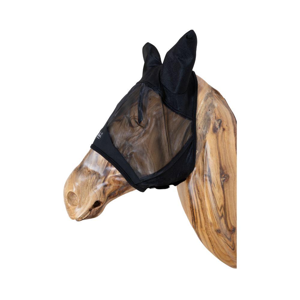 Kentucky Horsewear Fliegenmaske mit Soundless Ohren - black, Größe Full