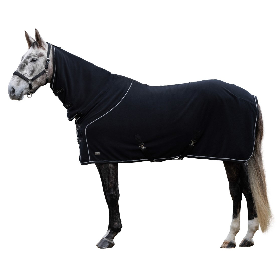 Covalliero Fleecedecke mit Halsteil CovallieroTherm - schwarz, Größe 155