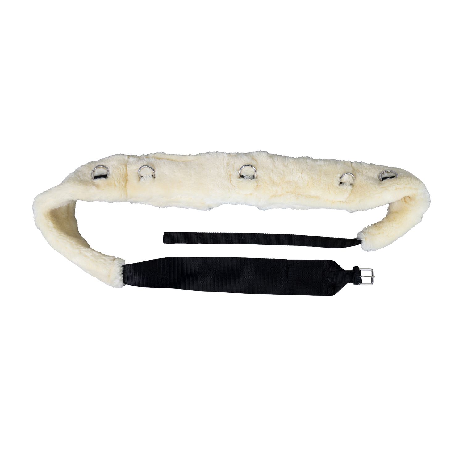 Kentucky Horsewear Lammfell Nylon Führanlagengurt - natur, Größe Full