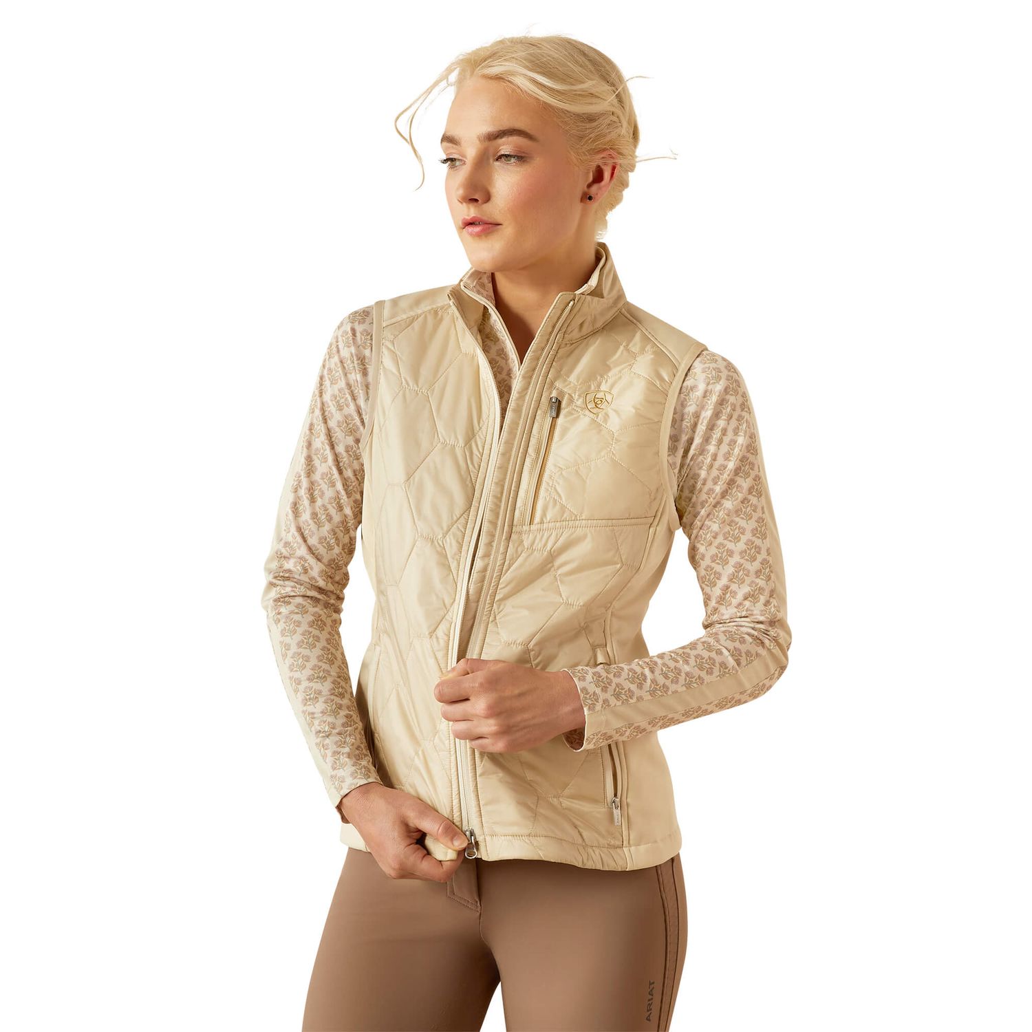 Ariat Fusion Insulated Weste Damen - almond milk, Größe L