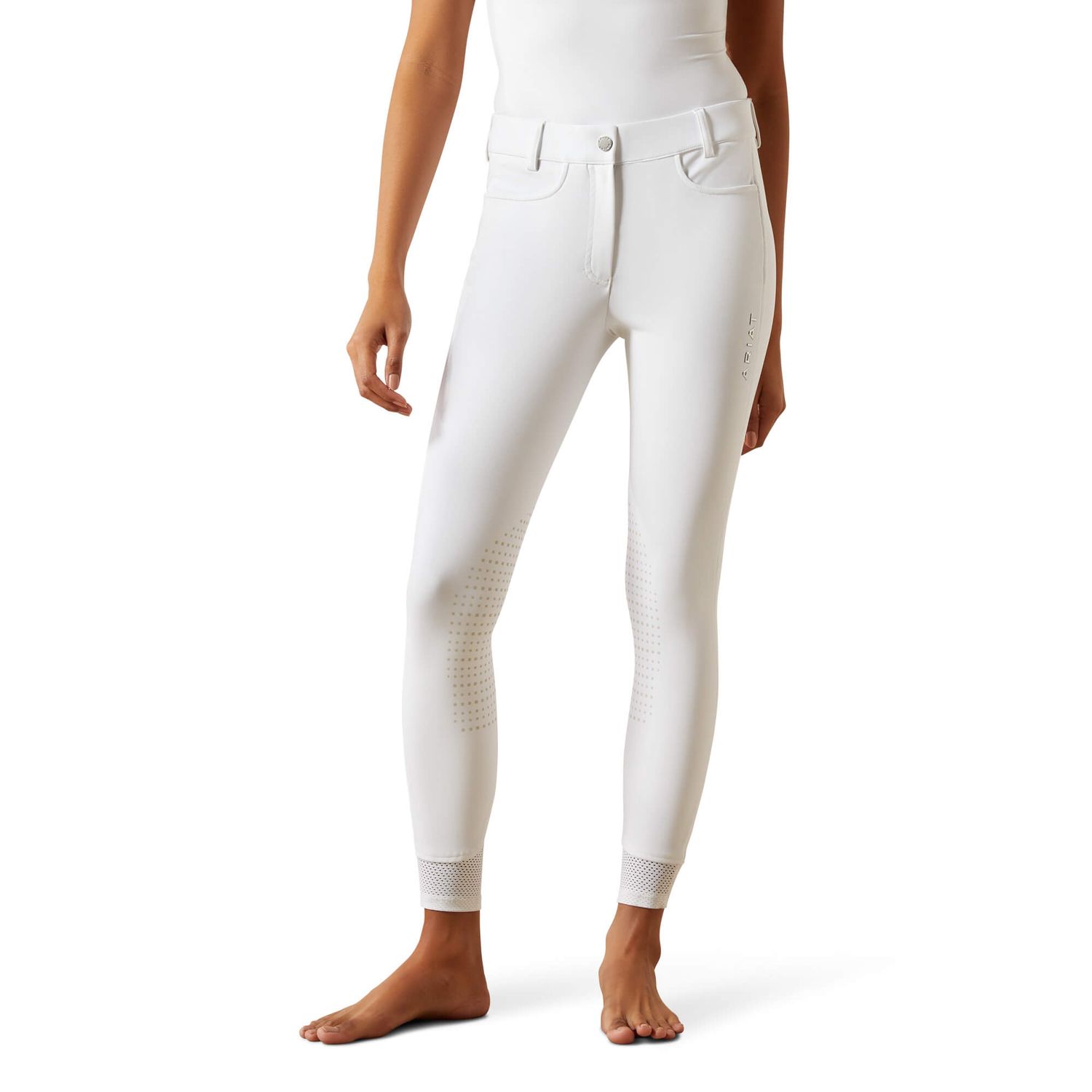 Ariat Tri Factor NT Kniegrip Reithose Damen - white, Größe 38