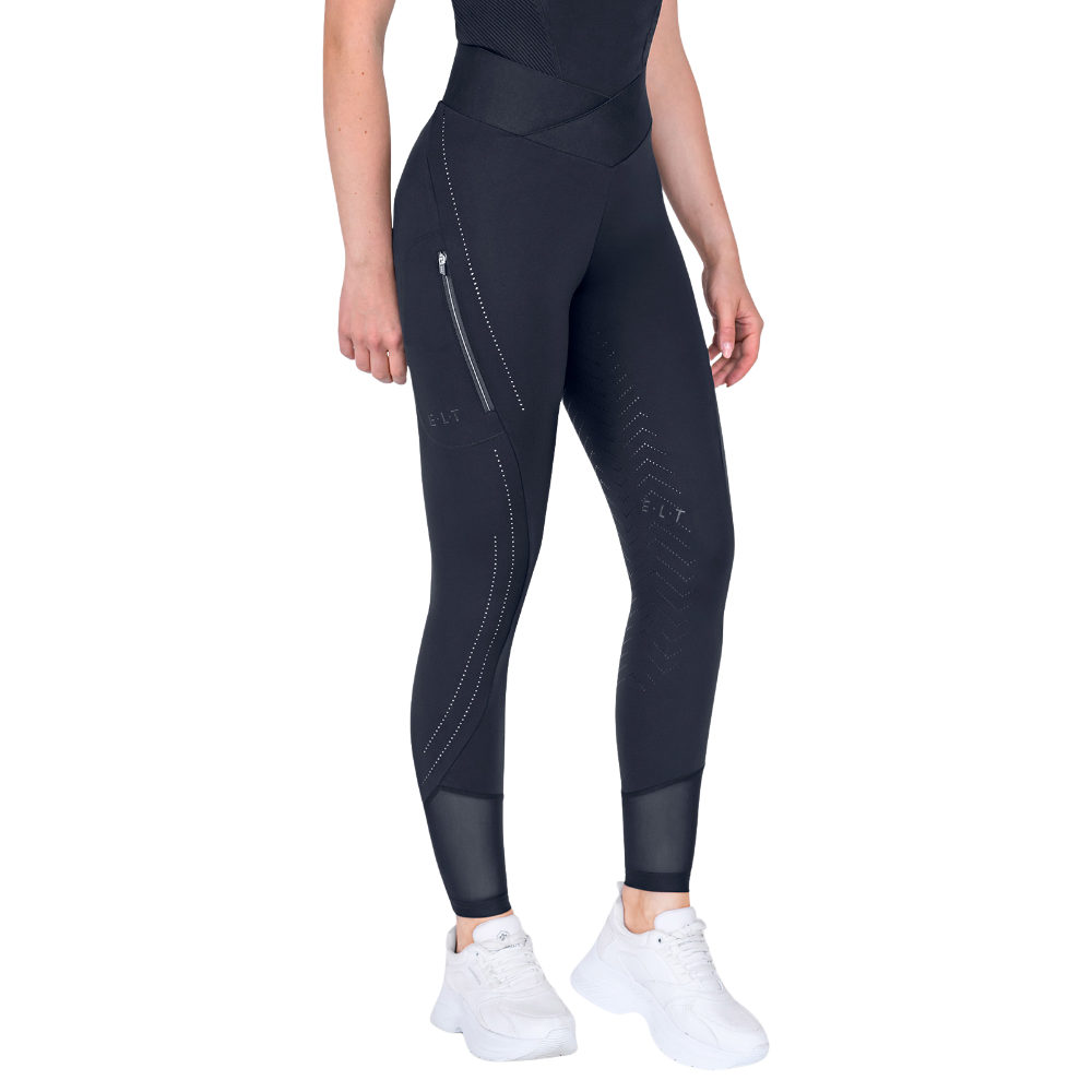 ELT Pia Highwaist Vollgrip Reitleggings Damen u. Kinder - tiefblau, Größe 164