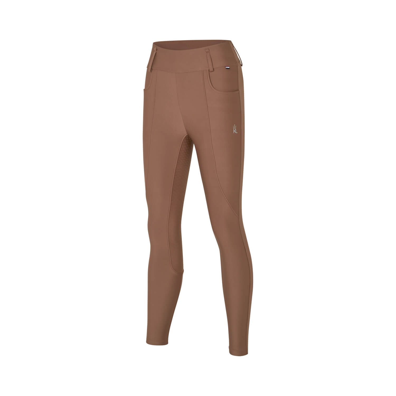 Kingsland KLKristin Damen A Shape F-Grip Pull Up Reithose - brown acorn, Größe 42
