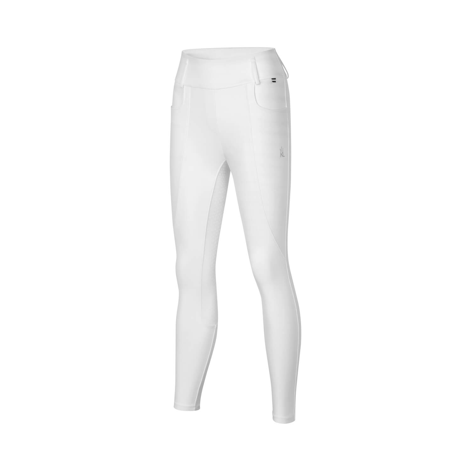 Kingsland KLKristin Damen A Shape F-Grip Pull Up Reithose - white, Größe 32