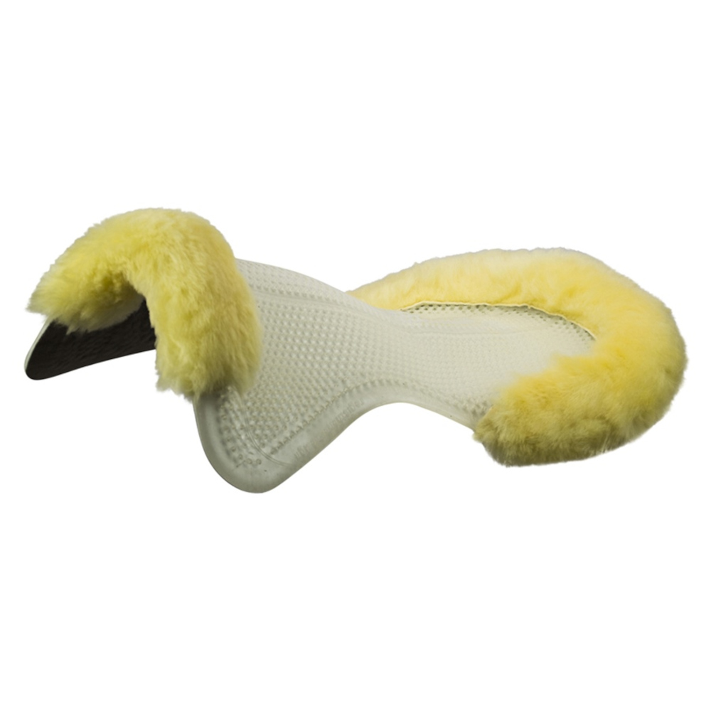 Acavallo Gel Pad ACTIVE Dri-Lex mit Lammfell - transparent/natural, Größe L