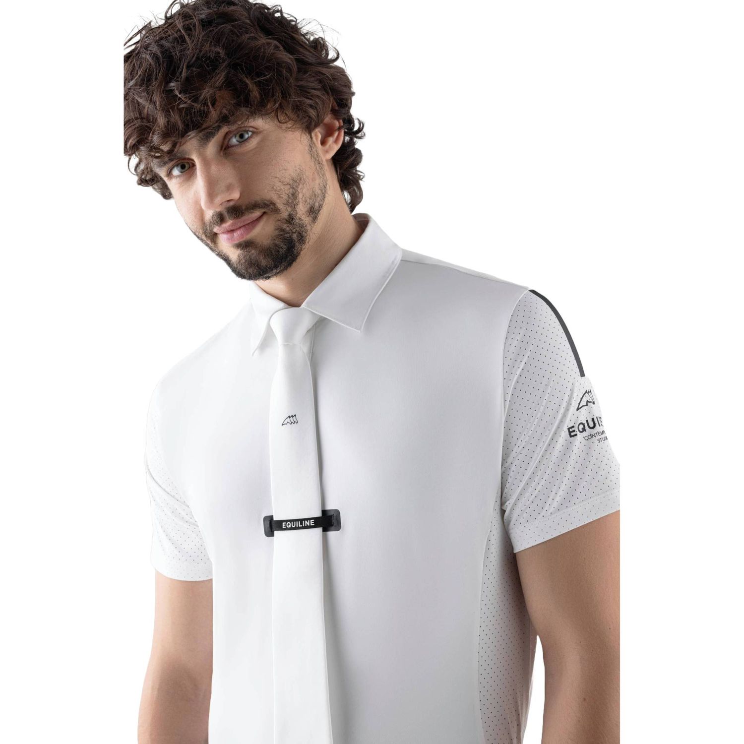 Equiline Cooac Turniershirt Herren - weiß, Größe XS