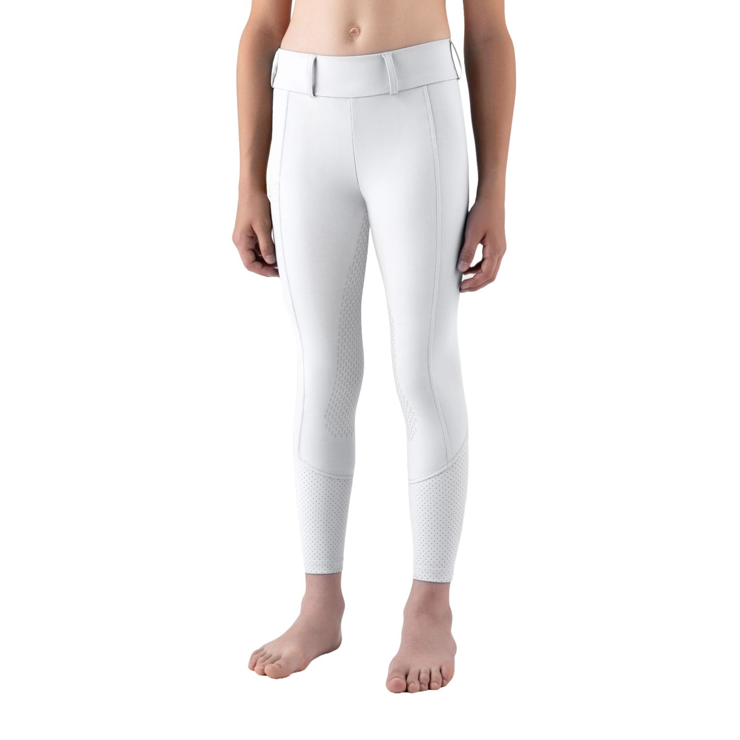 Equiline Gingef Vollgrip Reitleggings Kinder - weiß, Größe 152/158