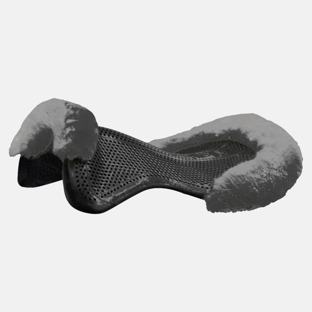 Acavallo Gel Pad THERAPEUTIC mit Lammfell - black/grey, Größe M