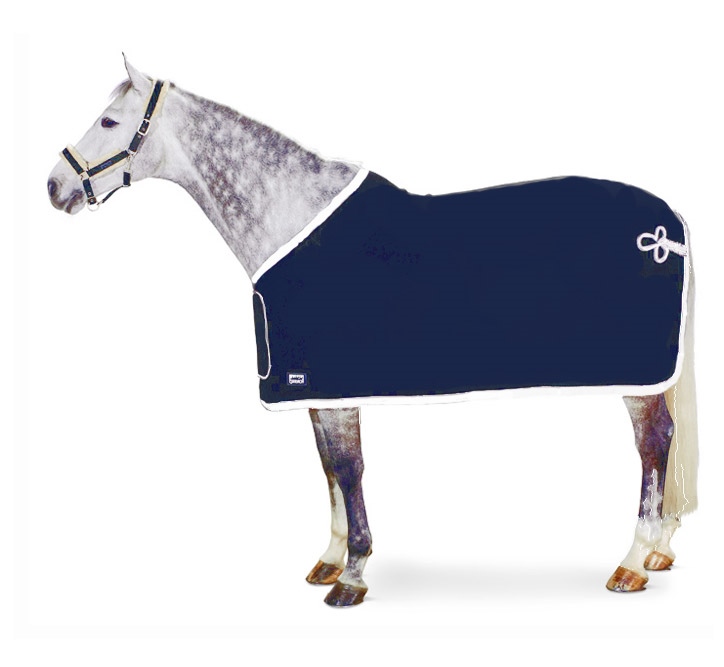 Eskadron New Basic Fleece Abschwitzdecke BIB 0 g - nachtblau, Größe 145
