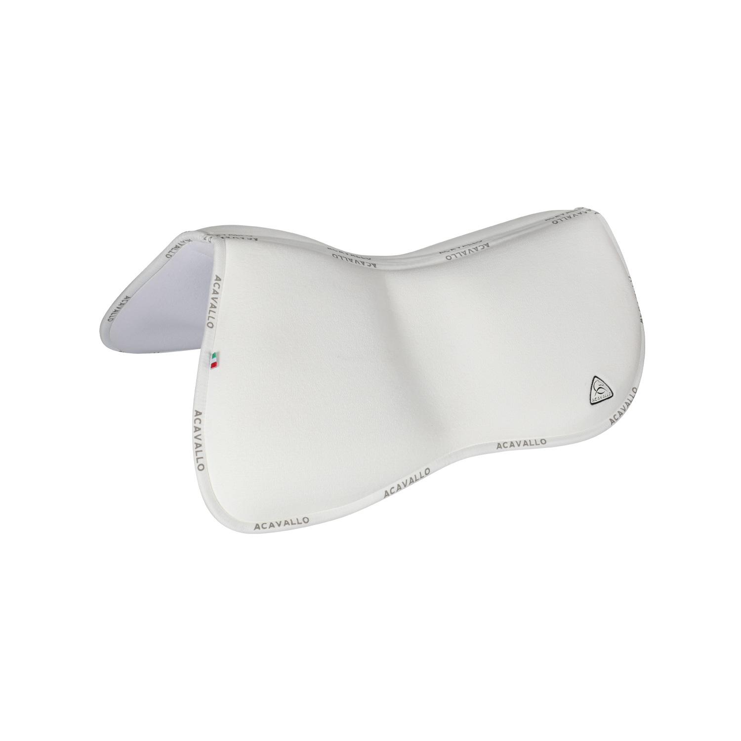 Acavallo Memory Foam Half Pad & Rear Riser - weiß, Größe M