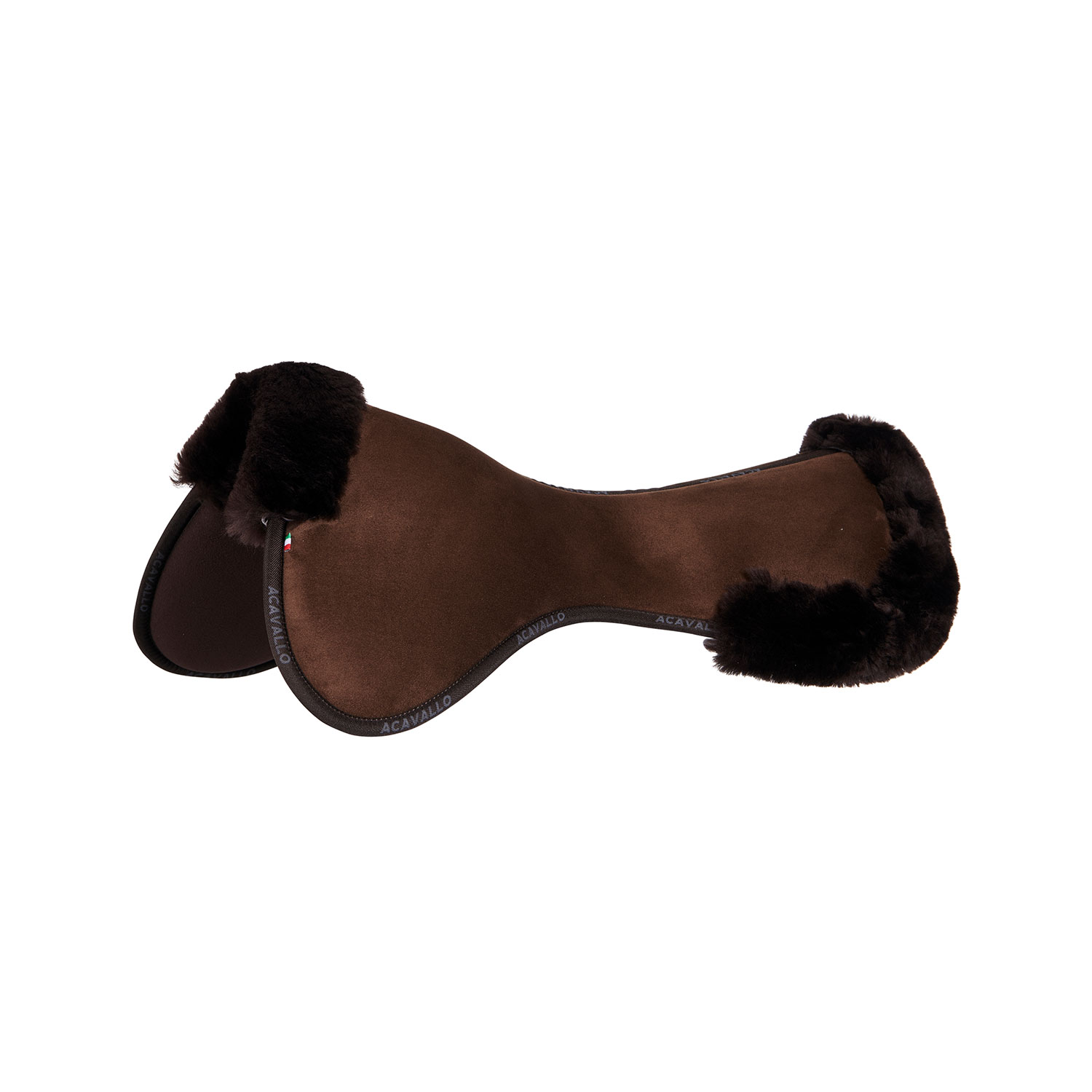 Acavallo CC Memory Foam Half Pad mit Lammfell - brown/brown