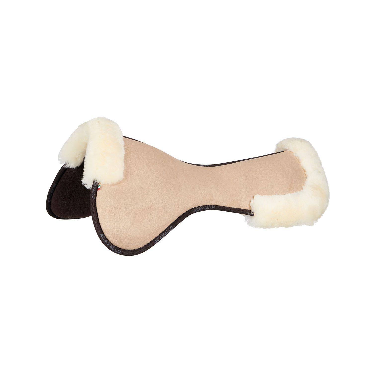 Acavallo CC Memory Foam Half Pad mit Lammfell - sand/natural