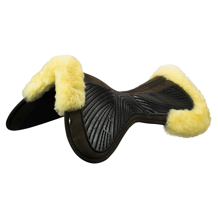 Acavallo CC Gel & Memory Foam Half Pad Lammfell - brown/natural