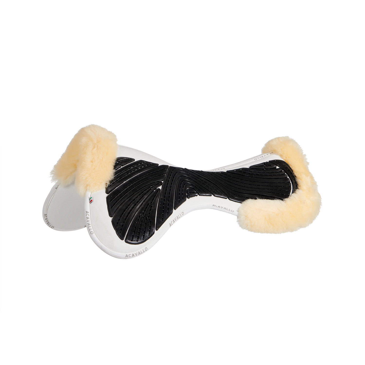 Acavallo CC Gel & Memory Foam Half Pad Lammfell - white/natural