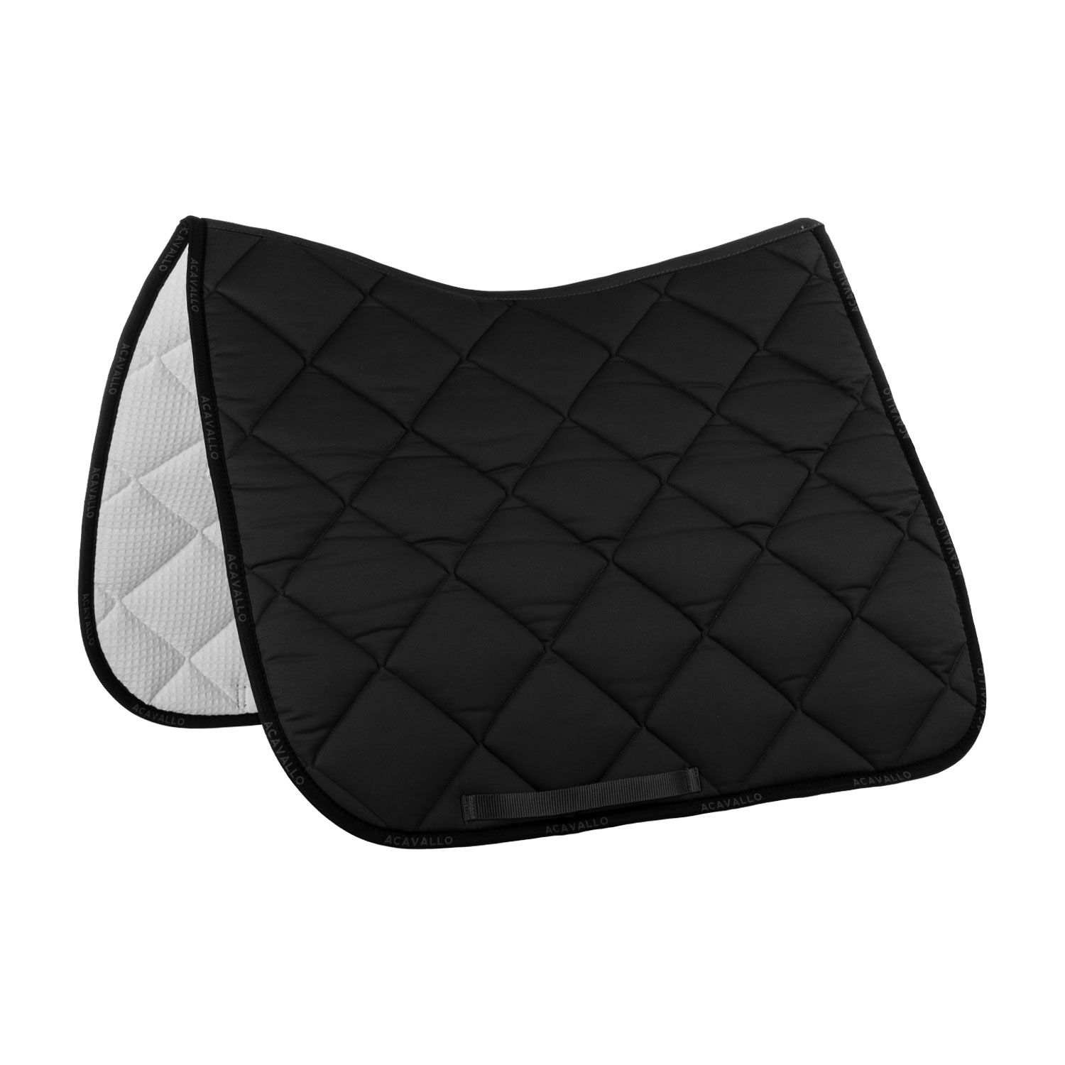 Acavallo Plain Cotton Square Schabracke Dressur - schwarz, Größe DR