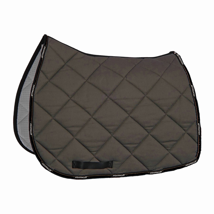 Acavallo Plain Cotton Square Schabracke Springen - braun, Größe SR
