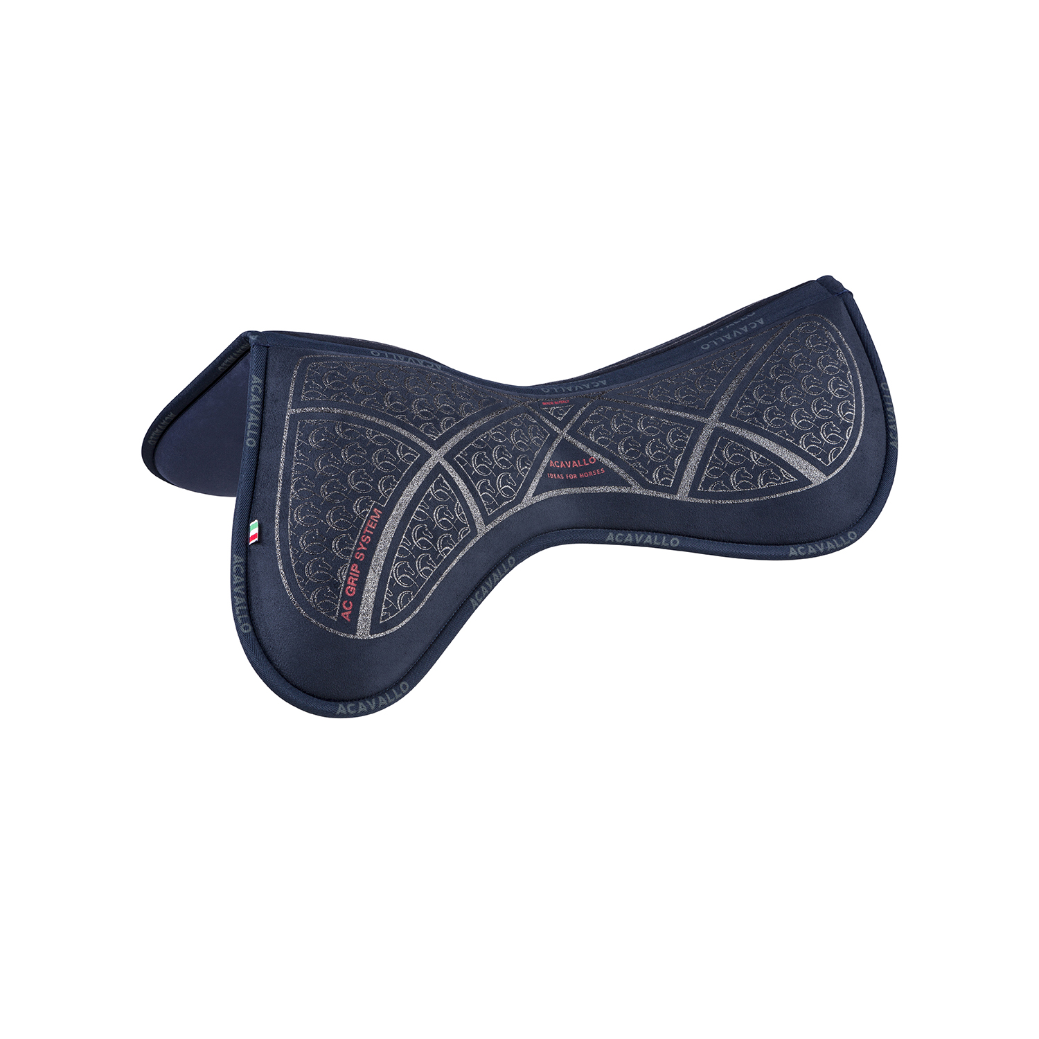 Acavallo Gel Pad Close Contact Grip & Memory 1/2 - blue/silver, Größe M