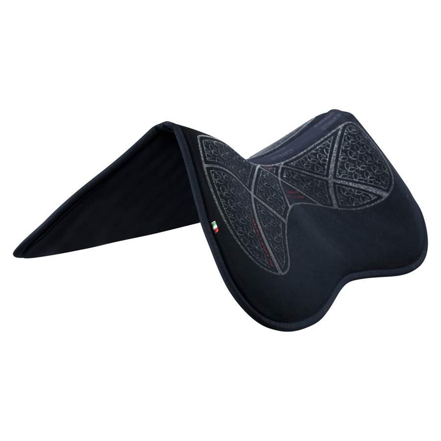 Acavallo Memory Foam Half Pad mit Grip - blue/silver, Größe L