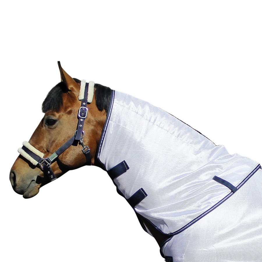 Marengos Halsteil Für Fliegendecke - Insektenschutz Für Pferdehals In Silbergrau
