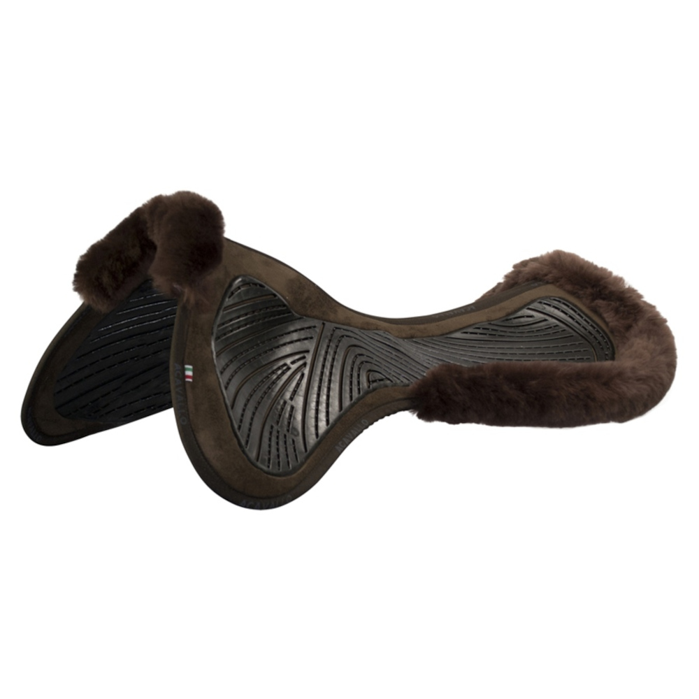 Acavallo CC Halfpad doppelseit. Gel 1/2 Lammfell - brown/brown, Größe L